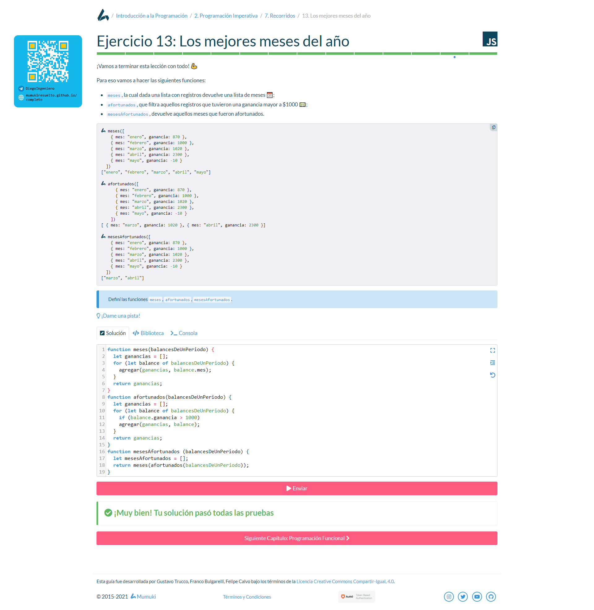 Ejemplo de ejercicio C realizado